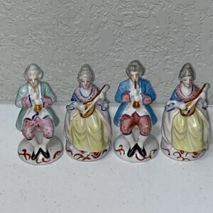 VTG‎ Made In Occupied Japan Musician Courting Couples Colonial Lot Of 4 Figures